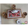 Image 8 : Vintage Children's Group : - Miniature Tea Set - Doll Case - Tin Doll Table & Chairs