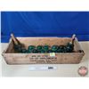 Image 1 : Insulators (13) : One & Two Piece (Aqua Green) w/ CO-OP Implements Wood Crate (Crate Measures : 7-1/