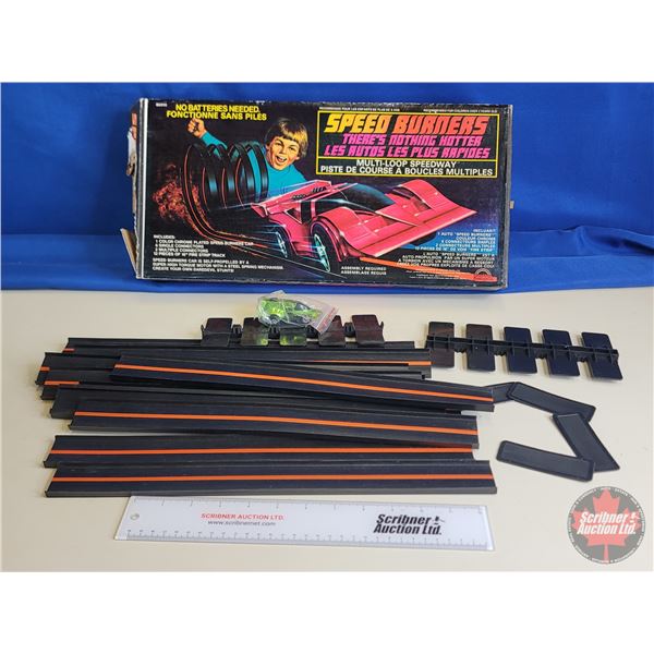 Speed Burners Multi-Loop Speedway : For Hot Wheels Style Cars (c. 1978) (Box Measures : 3"H x 18-3/4