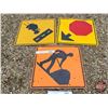 Image 1 : Decommissioned Road Signs (3) :  (All Measures : 30"H x 30"W)
