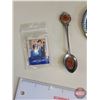 Image 2 : Royalty Collector Combo : Incl. - Spoon - Silver Plated Tray - Matchbook - Belt Buckle