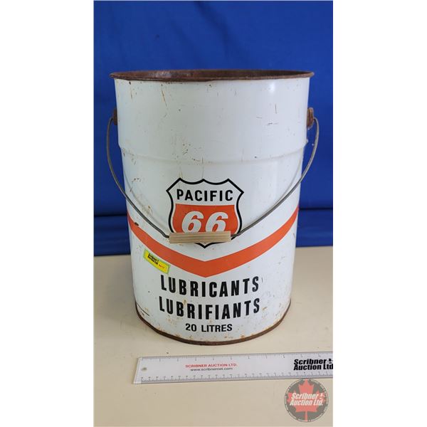Oil Pail : Pacific 66 (Measures : 15"H x 12"Dia)