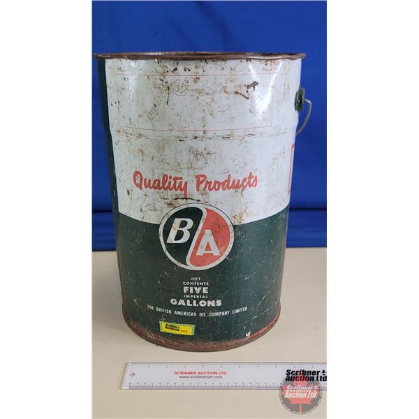 Oil Pail : B/A (Measures : 16"H x 12"Dia)
