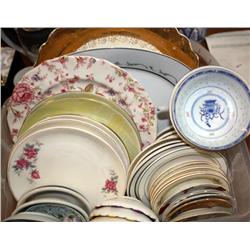 Container of Collectible Dishes