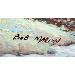 Framed Oil Painting of River