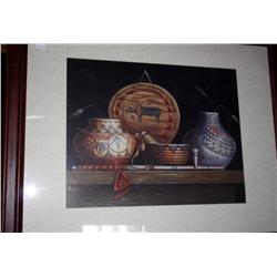 Framed Print of Indian Pottery