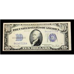 1934 D Blue $10 Silver Certificate