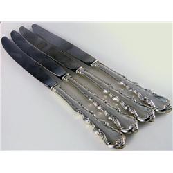 Set of 4 Sterling Silver Knives