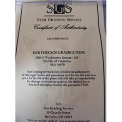 2009 P  Washington Quarter "District of Columbia"