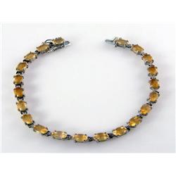 Natural Oval Shape Citrine Quartz Tennis Bracelet