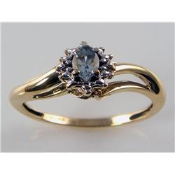 Natural Marquise Shape Blue Topaz Ring