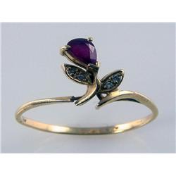 Signed Mayors Burmese Ruby & Diamond Ring