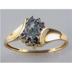 Natural Marquise Shape Blue Topaz Ring