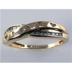 Love Ring With Diamonds Across Top