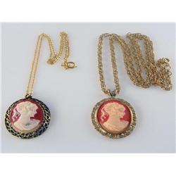 (2) vintage Cameos For 1 Money