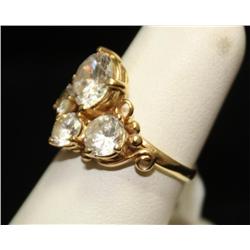 14k Yellow Gold CZ Ring
