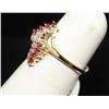 Image 1 : 14k Diamond & Ruby Ring
