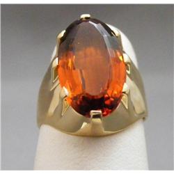 14k Yellow Gold with Garnet Ring 6ctw
