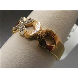 14k Yellow Gold Diamond Fashion Ring