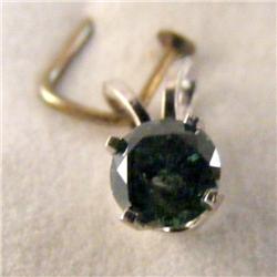 14k Gold blue Diamond Pendant 0.28 ctw