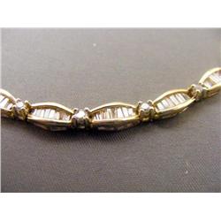 14k Gold Diamond Bracelet 12 grams