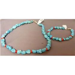 Natural Turquoise Coral Set