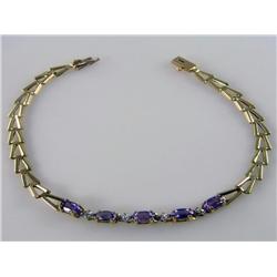 AAA Grade Amethyst & Diamond Bracelet