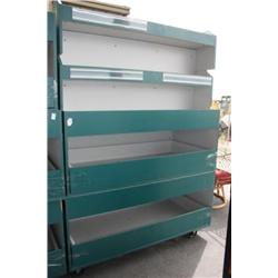 (2) Wood Shelves on Rollers with Pull Out Drawers