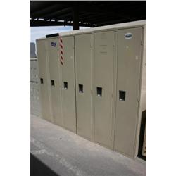 2 Sets Of 3 Ea Keyed  Lockers Tan Color