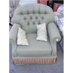 Light Green Padded Swivel Rocking Chair