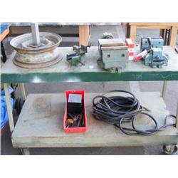 Metal Work Bench With Vises