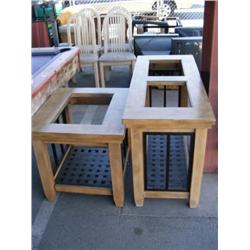 Lot of 2 Rectangular Tables missing Tops