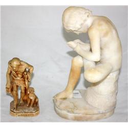 Set of Statues - One Carved, One Cast