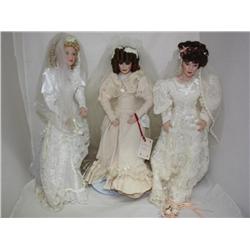 Lot of 3 Large Collectible Dolls