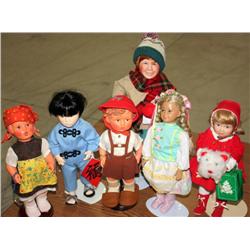 Lot-- 6 Collectible Porcelain Dolls
