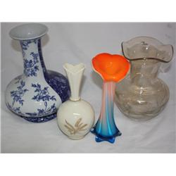 Lot of Glass and Ceramic Vases Lenox etc.