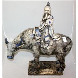 Collectible Chinese Statue Man on Water Buffalo