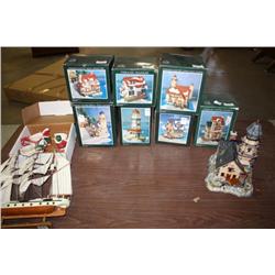 Lot Misc. Halloween, Christmas, Ship, Ceramic