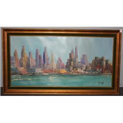 Framed Oil on Canvas After 9-11""