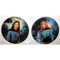 2 Star Trek Collectible Plates