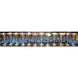Set of 12 Gorham Sterling Silver Water Goblets