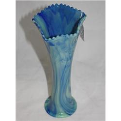 Vintage c.1913 Duncan Miller Blue Slag Vase