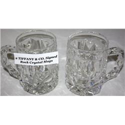Tiffany & Co Signed Rock Crystal Mugs