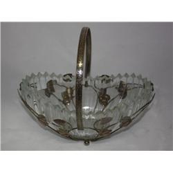 Vintage Silver and Glass Basket C.1920's
