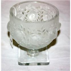 LALIQUE CRYSTAL ELIZABETH BIRDS VASE
