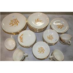 Golden Wheat 22K Gold 51 Pc. China Set