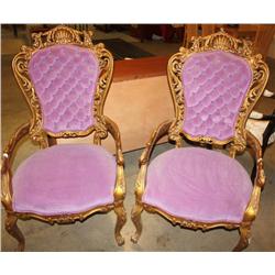 2 Matching Victorian Style Chairs