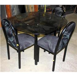 Glass Table and 3 Chairs