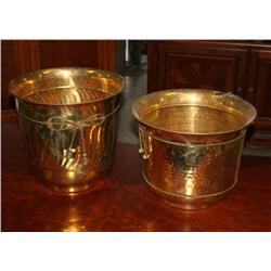 2 Brass Plant Holders