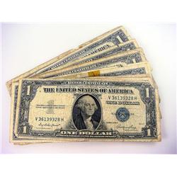 (10) Blue Seal $1.00 Currency Notes